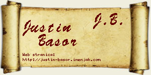Justin Basor vizit kartica